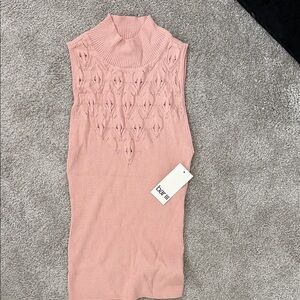 Bar III Pink Sleeveless Mock Neck Tank Top
